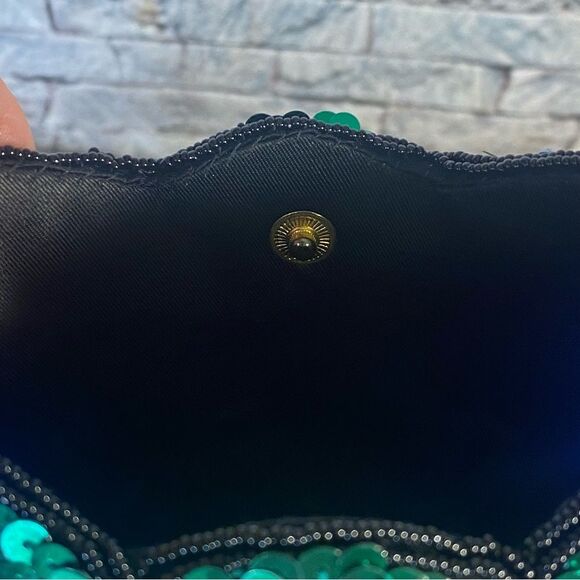 La Regale Sequins Vintage Evening Bag Mini Bag with Shoulder Strap - Picture 4 of 6